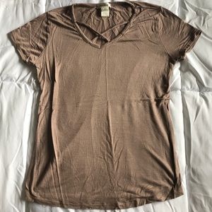 Tan strappy T-shirt